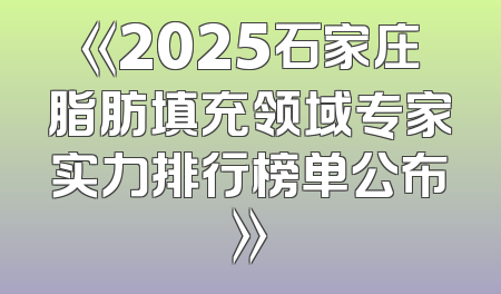 《2025石家庄脂肪填充领域专家实力排行榜单公布》