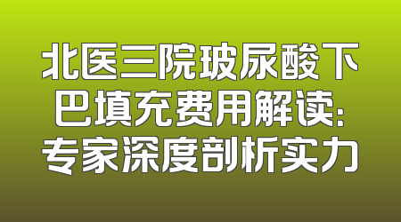 北医三院玻尿酸下巴填充费用解读：专家深度剖析实力