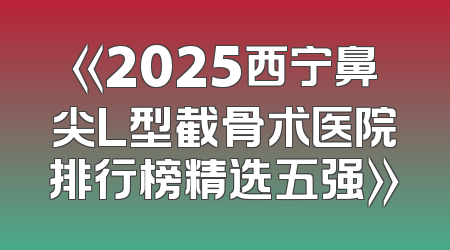 《2025西宁鼻尖L型截骨术医院排行榜精选五强》
