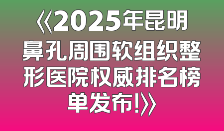 《2025年昆明鼻孔周围软组织整形医院权威排名榜单发布！》