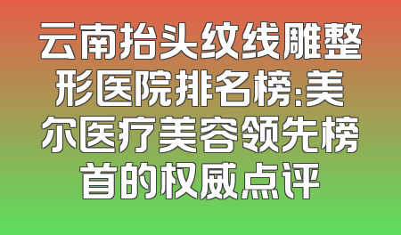 云南抬头纹线雕整形医院排名榜：美尔医疗美容领先榜首的权威点评