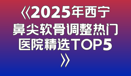 《2025年西宁鼻尖软骨调整热门医院精选TOP5》