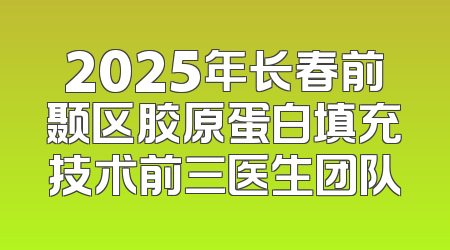 2025年长春前颞区胶原蛋白填充技术前三医生团队
