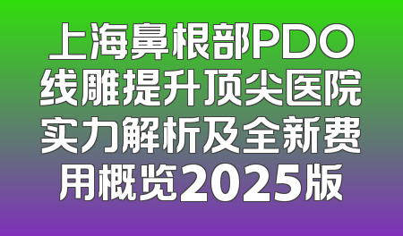 上海鼻根部PDO线雕提升顶尖医院实力解析及全新费用概览2025版