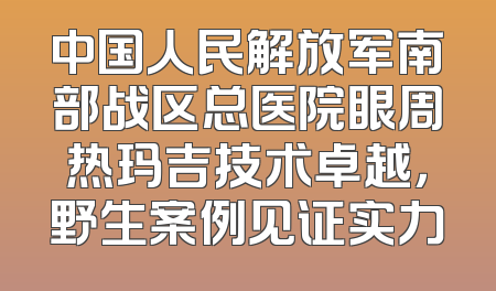 中国人民解放军南部战区总医院眼周热玛吉技术卓越，野生案例见证实力