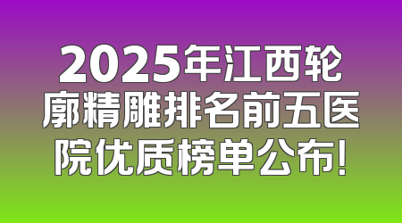 2025年江西轮廓精雕排名前五医院优质榜单公布！