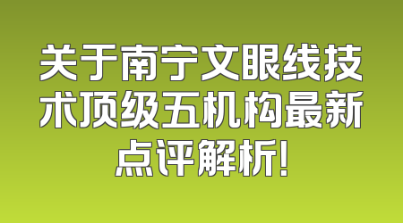 关于南宁文眼线技术顶级五机构最新点评解析！