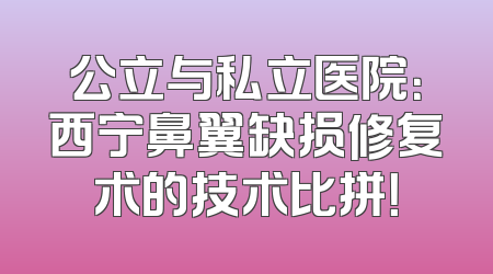 公立与私立医院：西宁鼻翼缺损修复术的技术比拼！