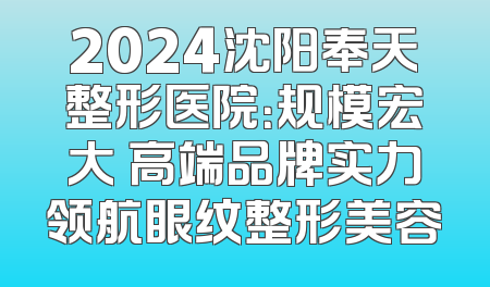 2024沈阳奉天整形医院：规模宏大 高端品牌实力领航眼纹整形美容