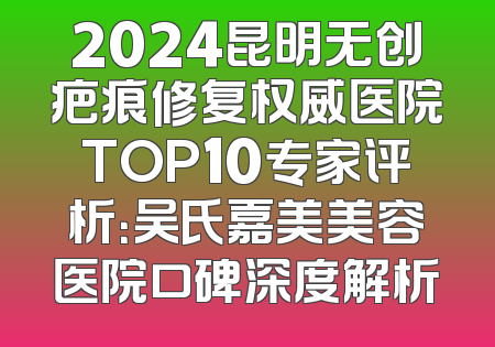 2024昆明无创疤痕修复权威医院TOP10专家评析：吴氏嘉美美容医院口碑深度解析