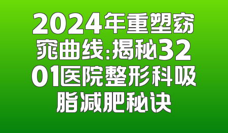 2024年重塑窈窕曲线：揭秘3201医院整形科吸脂减肥秘诀