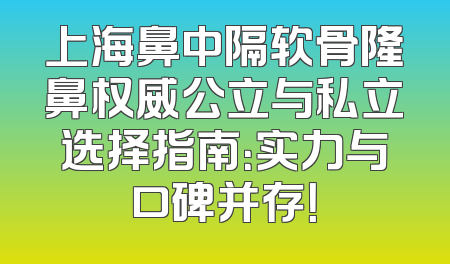 上海鼻中隔软骨隆鼻权威公立与私立选择指南：实力与口碑并存！