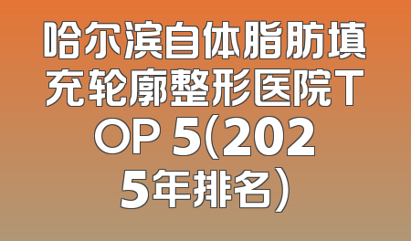 哈尔滨自体脂肪填充轮廓整形医院TOP 5（2025年排名）