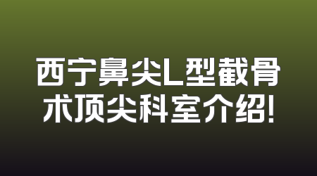 西宁鼻尖L型截骨术顶尖科室介绍！