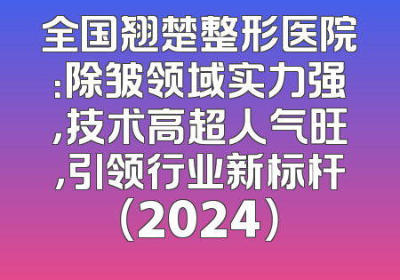 全国翘楚整形医院：除皱领域实力强，技术高超人气旺，引领行业新标杆（2024）
