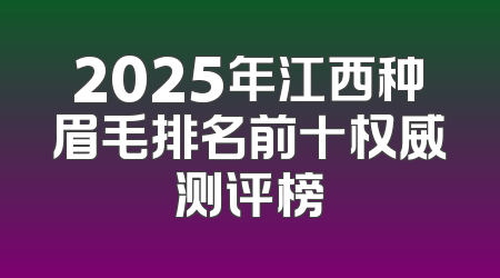 2025年江西种眉毛排名前十权威测评榜
