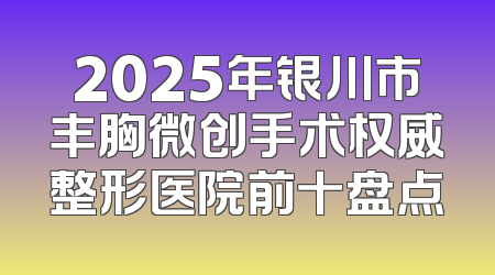 2025年银川市丰胸微创手术权威整形医院前十盘点