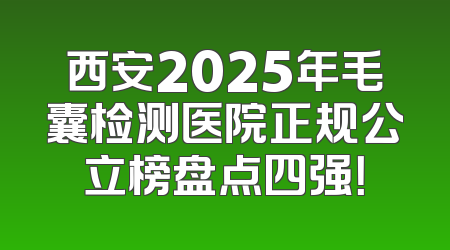 西安2025年毛囊检测医院正规公立榜盘点四强！