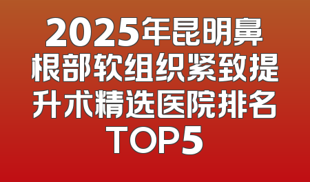 2025年昆明鼻根部软组织紧致提升术精选医院排名TOP5