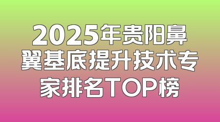 2025年贵阳鼻翼基底提升技术专家排名TOP榜