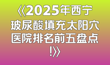 《2025年西宁玻尿酸填充太阳穴医院排名前五盘点！》