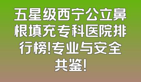 五星级西宁公立鼻根填充专科医院排行榜！专业与安全共鉴！