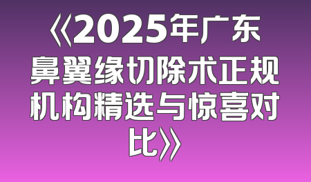 《2025年广东鼻翼缘切除术正规机构精选与惊喜对比》