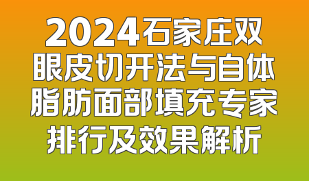 2024石家庄双眼皮切开法与自体脂肪面部填充专家排行及效果解析