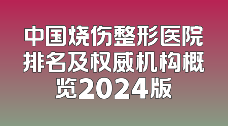 中国烧伤整形医院排名及权威机构概览2024版