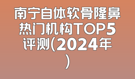 南宁自体软骨隆鼻热门机构TOP5评测（2024年）