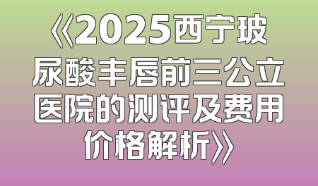 《2025西宁玻尿酸丰唇前三公立医院的测评及费用价格解析》