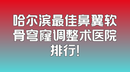 哈尔滨最佳鼻翼软骨穹窿调整术医院排行！