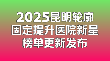 2025昆明轮廓固定提升医院新星榜单更新发布