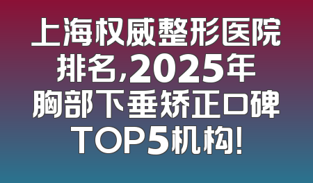 上海权威整形医院排名，2025年胸部下垂矫正口碑TOP5机构！