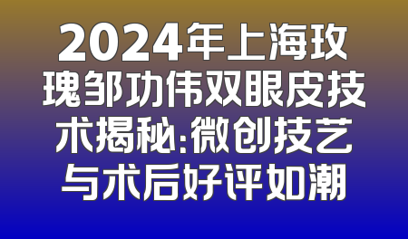 2024年上海玫瑰邹功伟双眼皮技术揭秘：微创技艺与术后好评如潮
