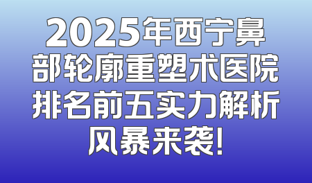 2025年西宁鼻部轮廓重塑术医院排名前五实力解析风暴来袭！