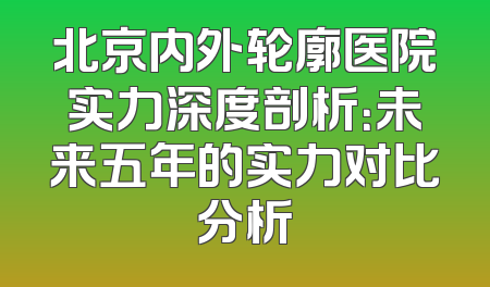北京内外轮廓医院实力深度剖析：未来五年的实力对比分析
