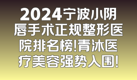 2024宁波小阴唇手术正规整形医院排名榜！青沐医疗美容强势入围！