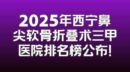 2025年西宁鼻尖软骨折叠术三甲医院排名榜公布！