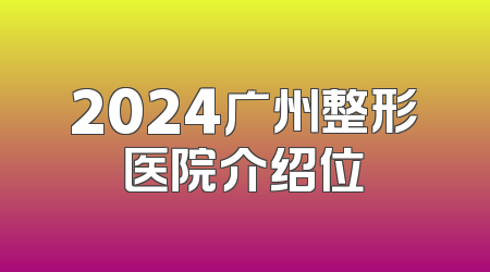 2024广州整形医院介绍位
