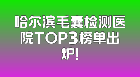 哈尔滨毛囊检测医院TOP3榜单出炉！