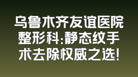 乌鲁木齐友谊医院整形科：静态纹手术去除权威之选！