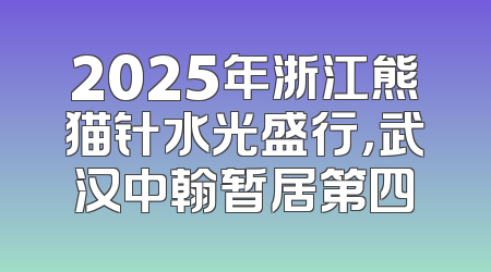 2025年浙江熊猫针水光盛行，武汉中翰暂居第四
