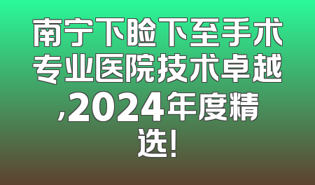 南宁下睑下至手术专业医院技术卓越，2024年度精选！