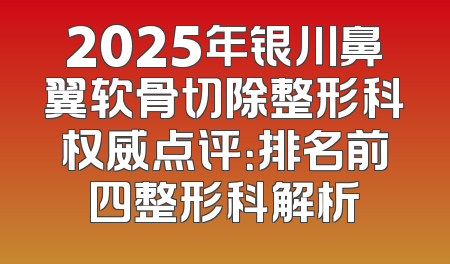 2025年银川鼻翼软骨切除整形科权威点评：排名前四整形科解析