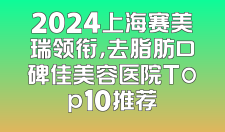 2024上海赛美瑞领衔，去脂肪口碑佳美容医院Top10推荐