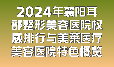 2024年襄阳耳部整形美容医院权威排行与美莱医疗美容医院特色概览