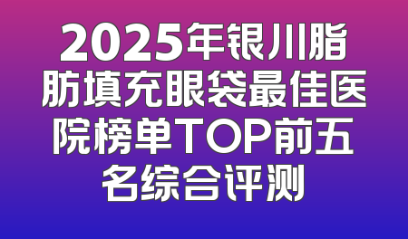 2025年银川脂肪填充眼袋最佳医院榜单TOP前五名综合评测