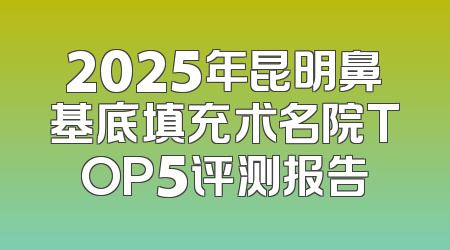 2025年昆明鼻基底填充术名院TOP5评测报告