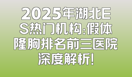 2025年湖北ES热门机构：假体隆胸排名前三医院深度解析！
